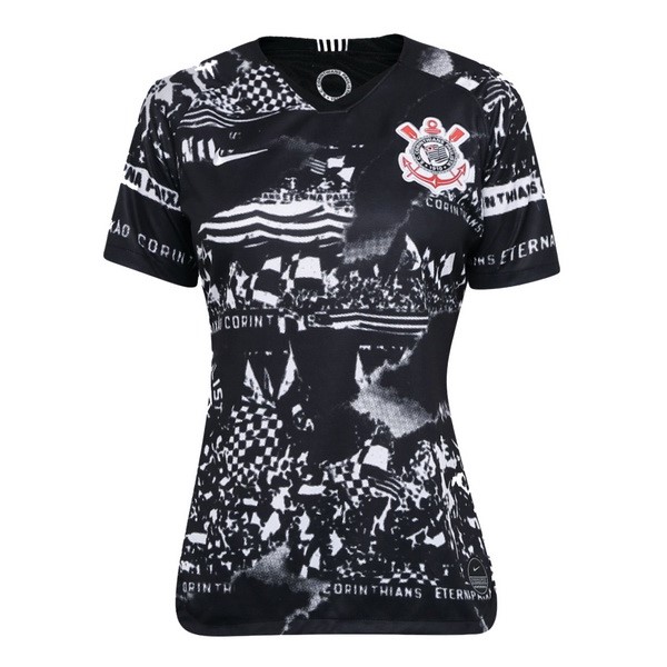 Thailand Trikot Corinthians Paulista Ausweich Damen 2019-20 Schwarz Fussballtrikots Günstig